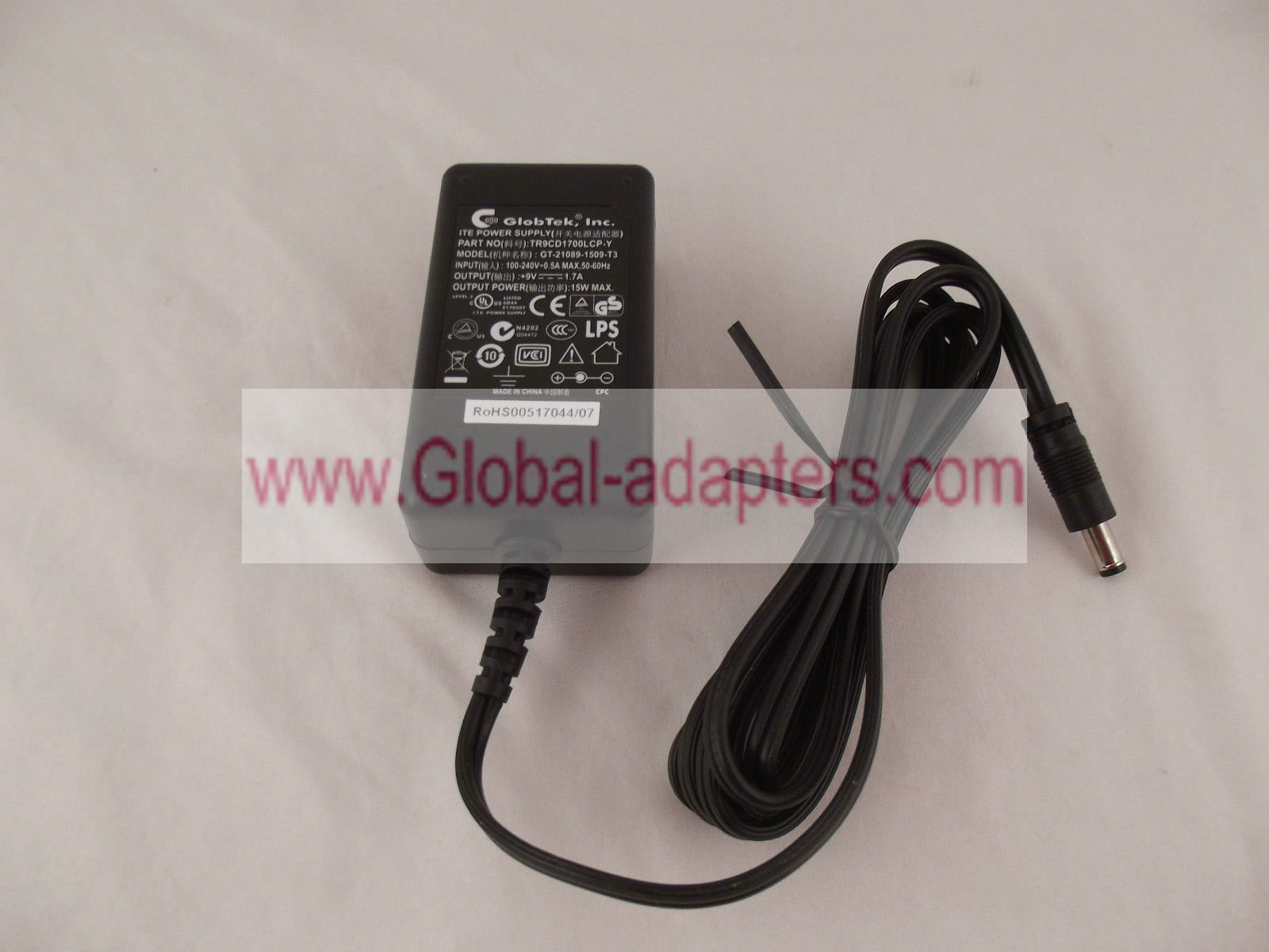 New GlobTek GT-21089-1509-T3 TR9CD1700LCP-Y 9V 1.7A ITE power supplyfor USR8004 Router